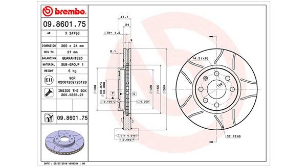 MAGNETI MARELLI Тормозной диск 360406039505